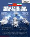 Infografis Rusia, Iran, dan China Latihan Perang Bersama