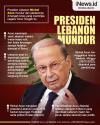 Infografis Presiden Lebanon Michel Aoun Mundur