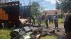 Truk Pengangkut Barang Pecah Belah Terbakar di Jalan Lintas Gunung Katun