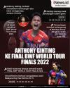 Infografis Anthony Ginting ke Final BWF World Tour Finals 2022