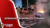 Mobil Terbakar setelah Tabrak Pembatas Tol di Tomang