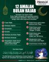 Infografis 12 Amalan Bulan Rajab agar Mendapat Cucuran Rahmat