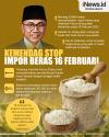 Infografis Mendag Hentikan Impor Beras per 16 Februari 