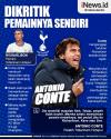 Infografis Pelatih Tottenham Antonio Conte Dikritik Pemainnya Sendiri