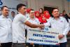 Dapat Gerobak, Pedagang Seblak di Bandung Doakan Partai Perindo Semakin Maju