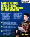 Infografis Larang Menteri hingga Pejabat Gelar Buka Bersama selama Ramadan