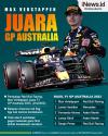 Infografis Max Verstappen Jadi Juara  F1 GP Australia 2023
