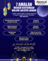 Infografis 7 Amalan Meraih Keutamaan Malam Lailatul Qadar