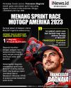 Infografis Francesco Bagnaia Menang Sprint Race MotoGP Amerika 2023