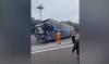Bus Pemudik Tabrak Minibus hingga Terbalik di Tol Cipularang, 6 Luka-Luka