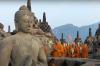 Tiba di Candi Borobudur, Rombongan Biksu Thudong Gelar Ritual Pradaksina