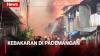 Puluhan Rumah Semi Permanen di Bantaran Rel KA Pademangan Terbakar