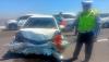 Kecelakaan di Tol Sidoarjo, Mobil Ugal-Ugalan Tabrak Minibus dan Pembatas Jalan 