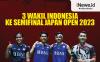 Infografis Tiga Wakil Indonesia ke Semifinal Japan Open 2023