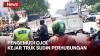 Pengemudi Ojol Lari Kejar Truk Sudin Perhubungan yang Angkut Motornya Pasar Tanah Abang