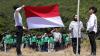 Komunitas Ojol Upacara Bendera HUT Ke-78 Kemerdekaan RI di Gunung Papandayan Garut