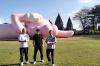 Wow, Ada Artproject KAWS Rebahan Raksasa di Candi Prambanan