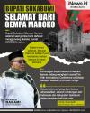 Infografis Bupati Sukabumi Selamat dari Gempa Maroko