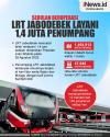 Infografis Sebulan Beroperasi, LRT Jabodebek Layani 1,4 Juta Penumpang
