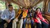 Ketum Parpol Pendukung Naik Bus Dampingi Ganjar-Mahfud ke KPU, HT dan Megawati Duduk Paling Depan