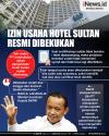 Infografis Izin Usaha Hotel Sultan Resmi Dibekukan