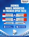 Infografis Jadwal Wakil Indonesia di French Open 2023 Hari Ini