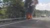 Diduga Korsleting Listrik, Grand Livina Terbakar Hebat di Tol Cipularang