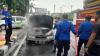 Mobil Sedan Terbakar di Depan Kantor Nasdem Lampung, Api Berasal dari Selang Bensin