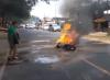Kecelakaan di Bengkulu, 2 Motor Adu Banteng hingga Terbakar
