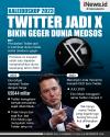 Infografis Kaleidoskop 2023: Perubahan Twitter Jadi X Bikin Geger Dunia Medsos