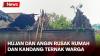 Hujan Deras Disertai Angin Rusak Puluha Rumah dan Kandang Ternak Milik Warga