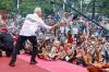 Kedatangan Ganjar Pranowo di Kota Malang Disambut Kesenian Bantengan