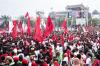 Ribuan Massa Pendukung Ganjar-Mahfud Berdatangan ke Simpang Lima Semarang - Bagian 3