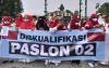 Demo di Istana Presiden Yogya, Emak-Emak Pukul Kentongan Teriak Tolak Pemilu Curang