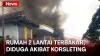 Rumah 2 Lantai Terbakar, Diduga alami Korsleting Listrik
