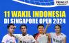 Infogarfis Daftar 11 Wakil Indonesia di Singapore Open 2024