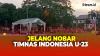 Melihat Persiapan Jelang Nobar Timnas Indonesia U-23 Vs Uzbekistan U-23 di Halaman Taman Balkot Depok