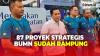 87 Proyek Strategis BUMN Tuntas Dibangun, Erick Thohir: Satu Meleset dari Target