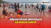 Libur Panjang, Begini Suasana Pantai Carita Pandeglang