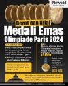 Infografis Berat dan Nilai Medali Emas Olimpiade Paris 2024