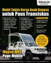 Infografis Maung MV3 Pope Mobile, Mobil Taktis Karya Anak Bangsa untuk Paus Fransiskus 