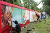 Puluhan Seniman Melukis Mural di Dinding Taman Budaya Sriwijaya - Bagian 3