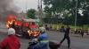 Menegangkan, Mobil Angkot di Kuningan Melaju Tanpa Sopir Kondisi Terbakar Hebat