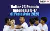 Infografis 23 Pemain Timnas Indonesia U-17 untuk Piala Asia U-17 2025