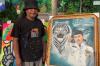 CFD Depok, Lukisan Dedi Mulyadi bersama Harimau Putih Jadi Sorotan Warga