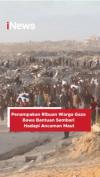 Penampakan Ribuan Warga Gaza Bawa Bantuan Sembari Hadapi Ancaman Maut