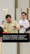 Senyum Semringah Presiden Prabowo-Wapres Gibran, Resmikan Kantor Danantara