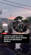 Ciledug Lumpuh Total, Banjir Tinggi Bikin Warga Kesulitan Berangkat Bekerja