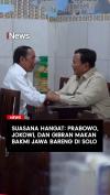 Suasana Hangat Prabowo Jokowi dan Gibran Makan Bakmi Jawa Bareng di Solo