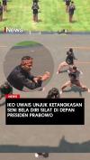 Iko Uwais Unjuk Ketangkasan Seni Bela Diri Silat di Depan Presiden Prabowo